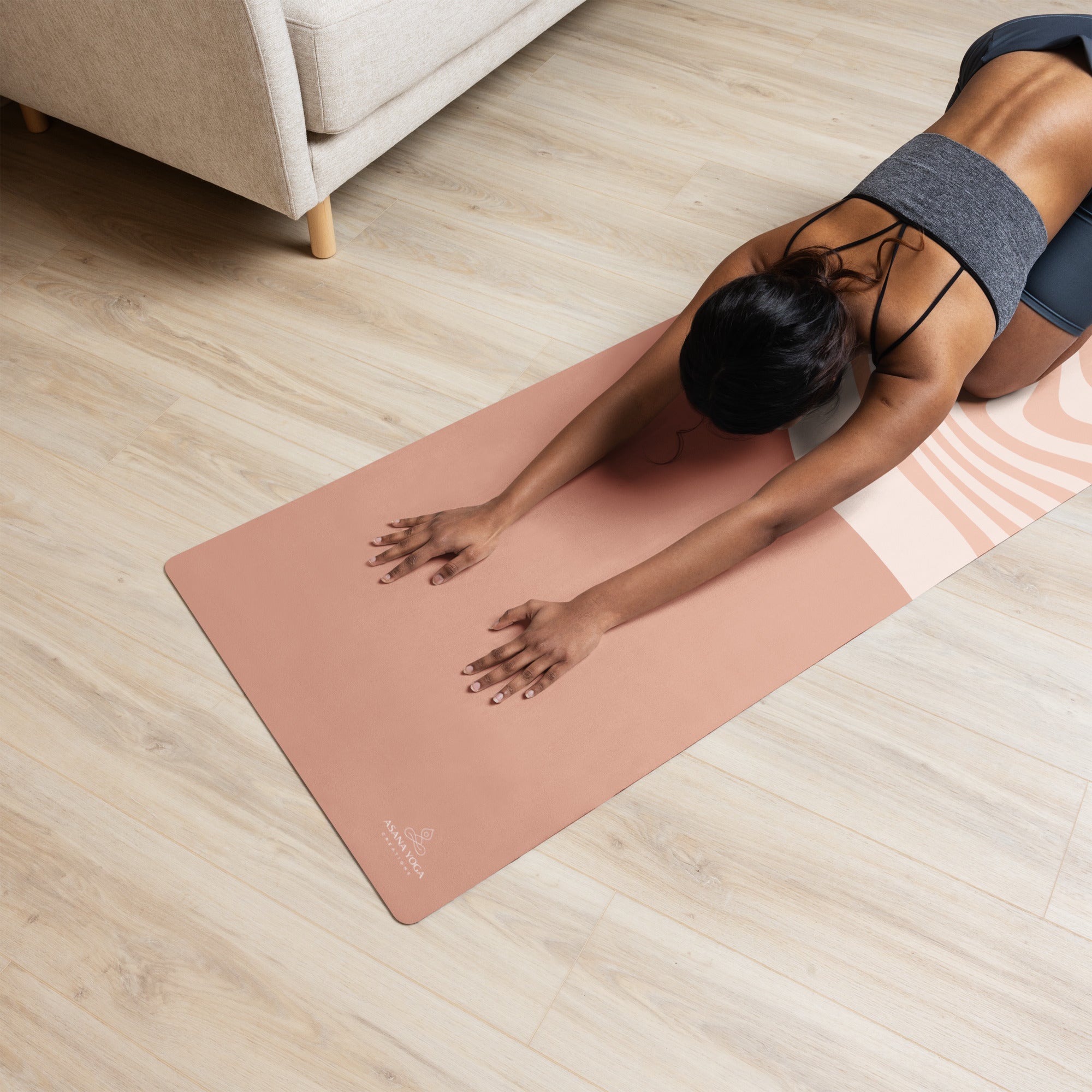 Yoga Mat with Anti-slip Rubber Bottom 24″ × 68″ - Chess